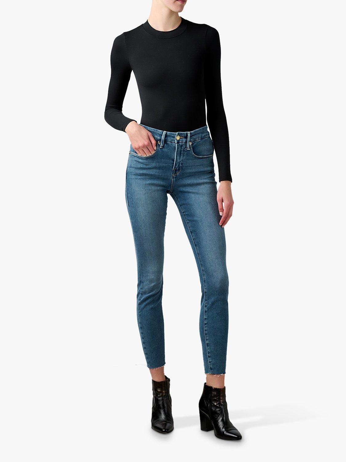 Product image 3 of 5, which shows Good American Good Legs Skinny Jeans, Blue, 12