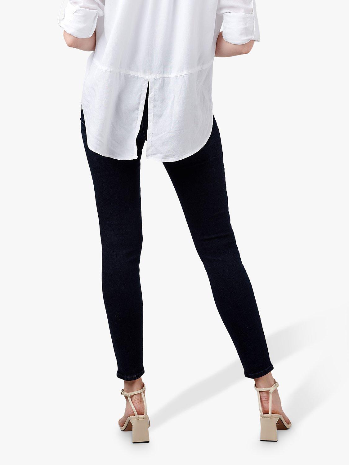 Product image 2 of 5, which shows Good American Good Legs Skinny Jeans, Dark Blue, 6