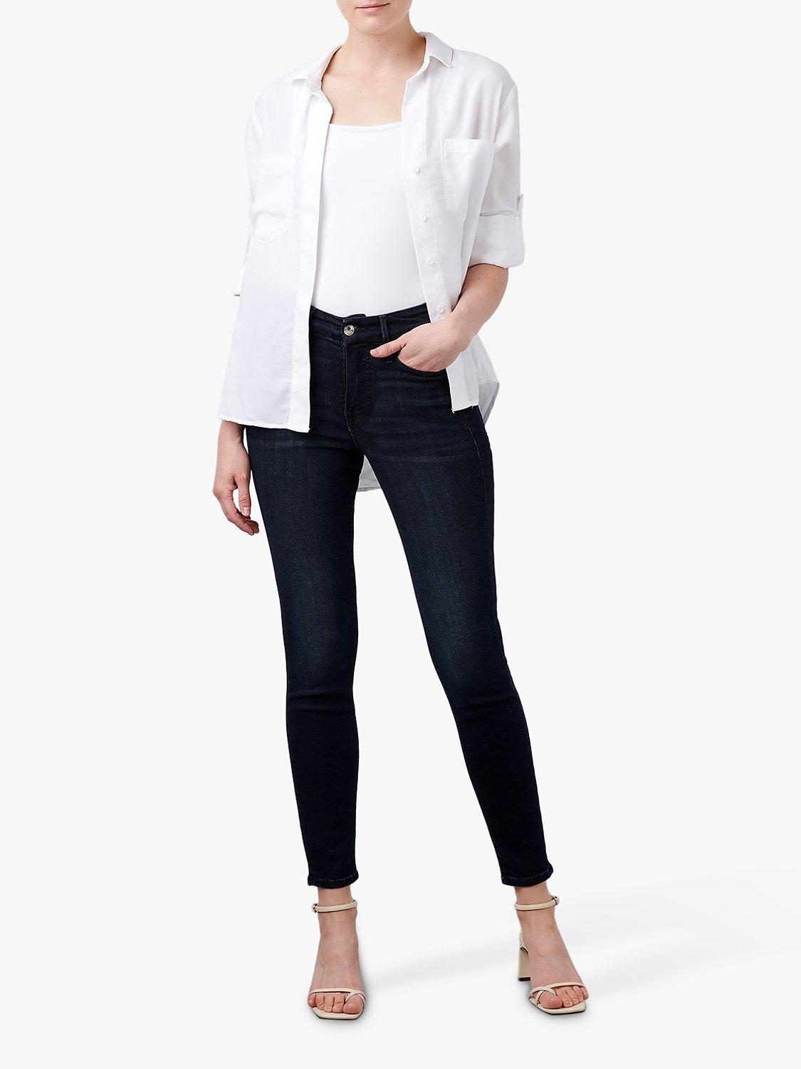 Product image 3 of 5, which shows Good American Good Legs Skinny Jeans, Dark Blue, 6