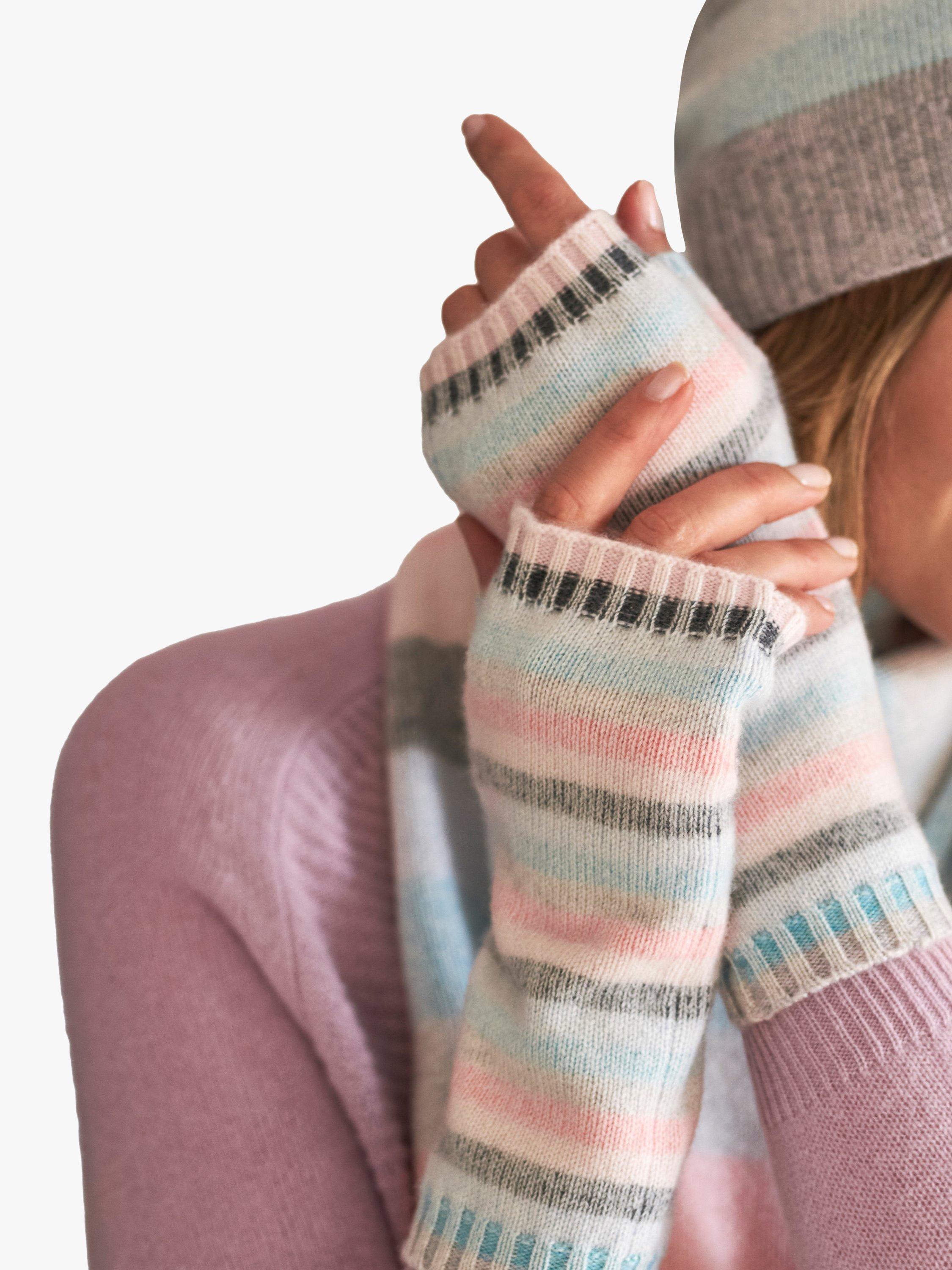 Product image 1 of 1, which shows Pure Collection Cashmere Mittens, Multi, One Size