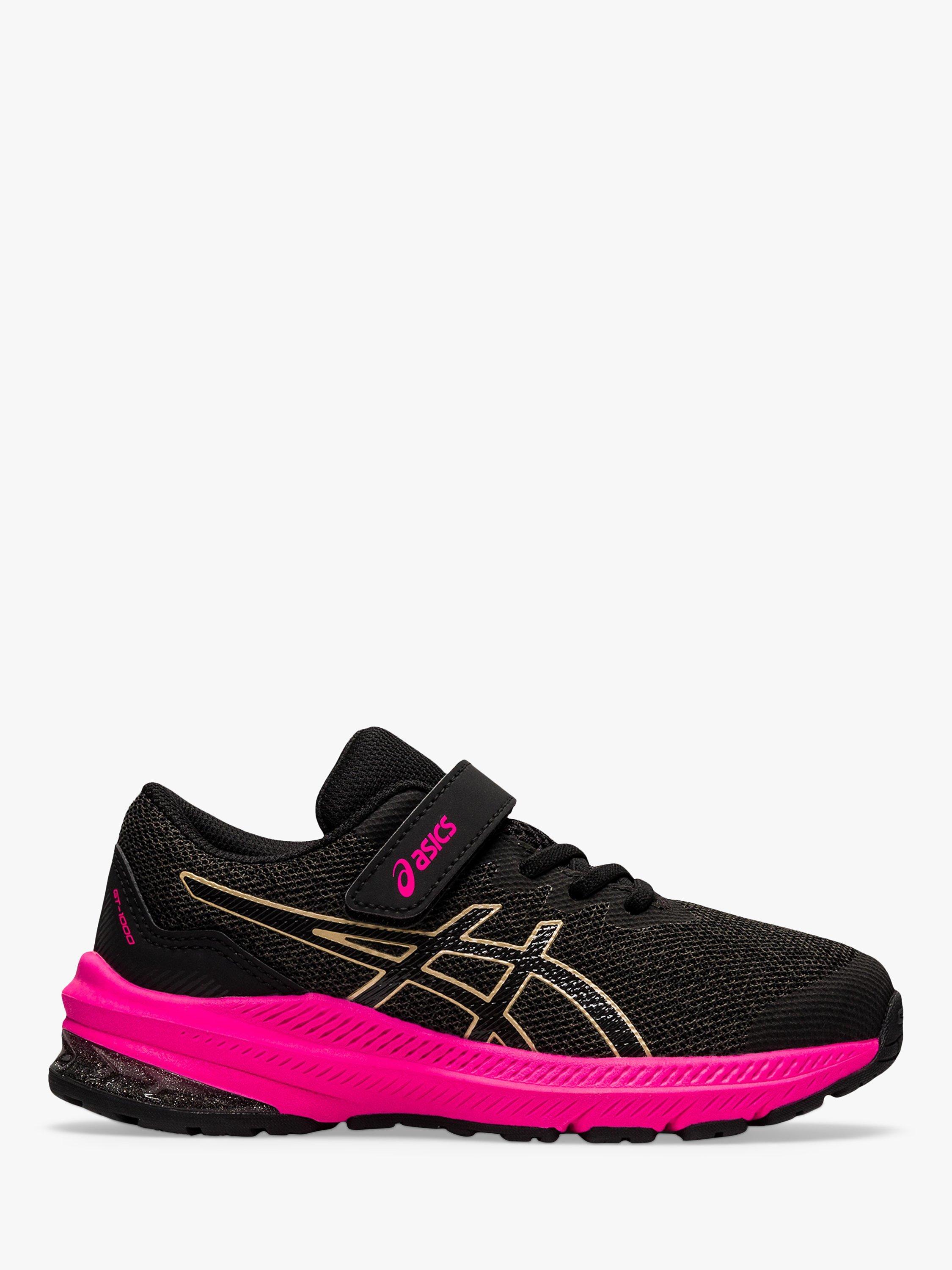 ASICS Kids' GT-1000 11 Riptape Running Shoes, Graphite Grey/Champagne