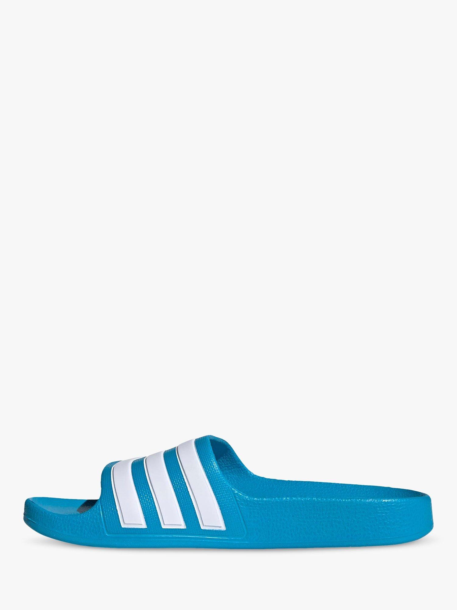 Product image 4 of 6, which shows adidas Kids' Adilette Aqua Sliders, Solar Blue/Cloud White, 3