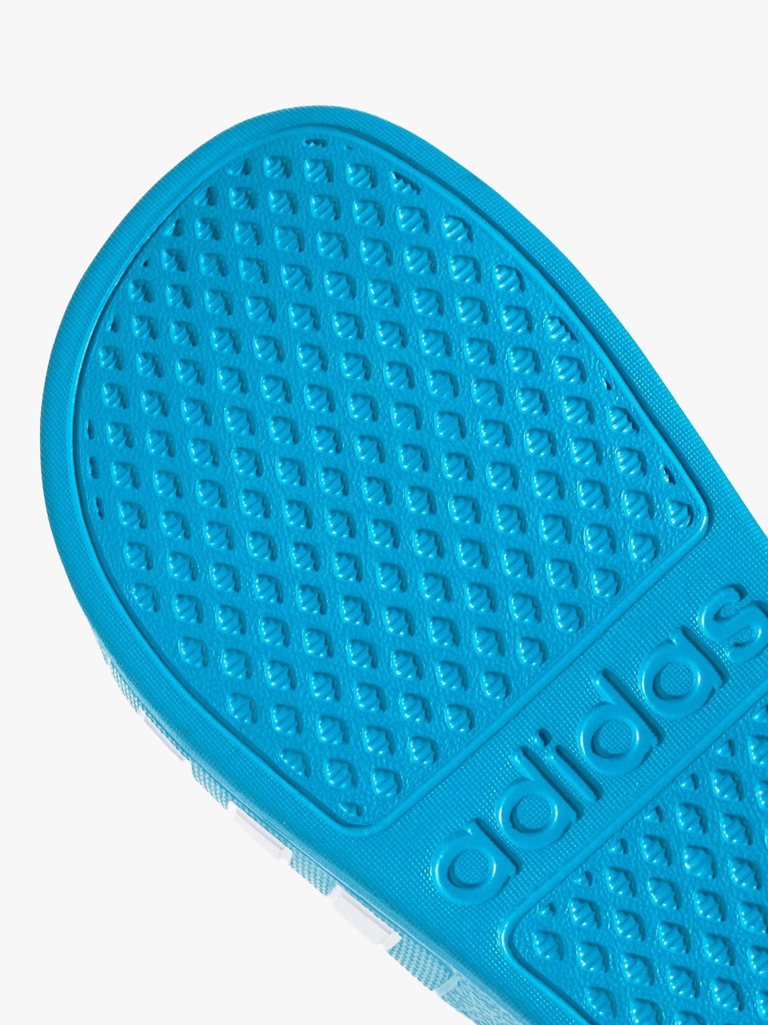 Product image 5 of 6, which shows adidas Kids' Adilette Aqua Sliders, Solar Blue/Cloud White, 3