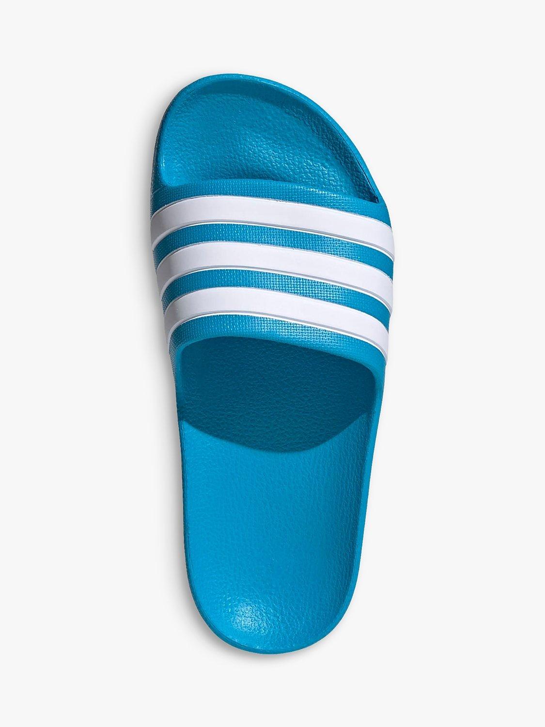 Product image 6 of 6, which shows adidas Kids' Adilette Aqua Sliders, Solar Blue/Cloud White, 3