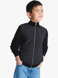 Reiss Kids' Trainer Zip Through Quilted Jacket, Navy