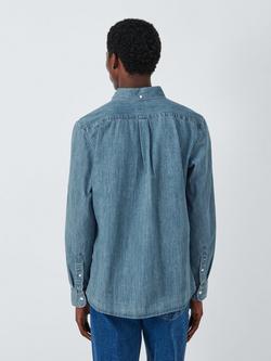 John Lewis Regular Fit Denim Shirt, Blue - view 2, Blue
