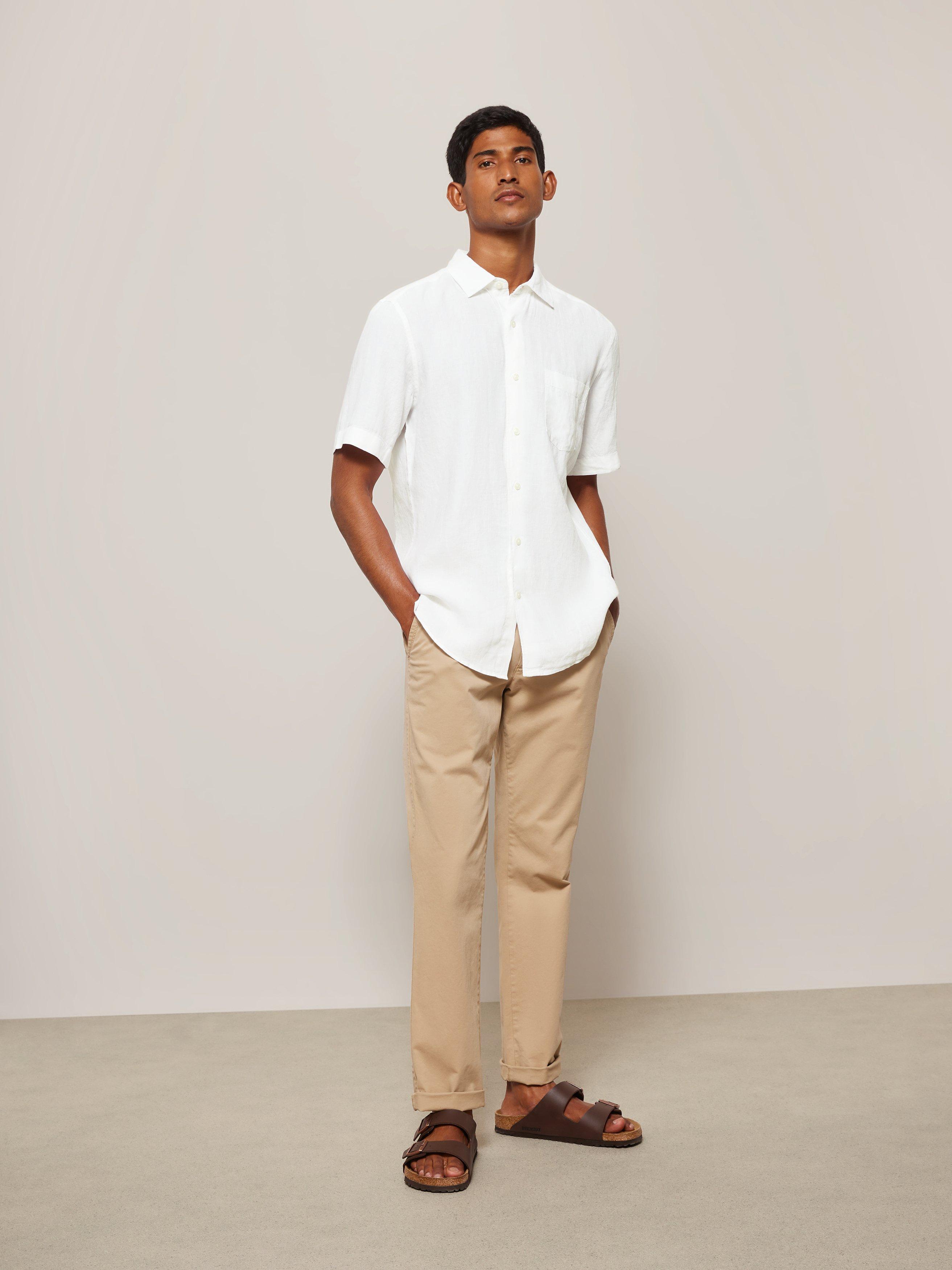 Product image 3 of 5, which shows John Lewis Linen Regular Fit Shirt, White, M