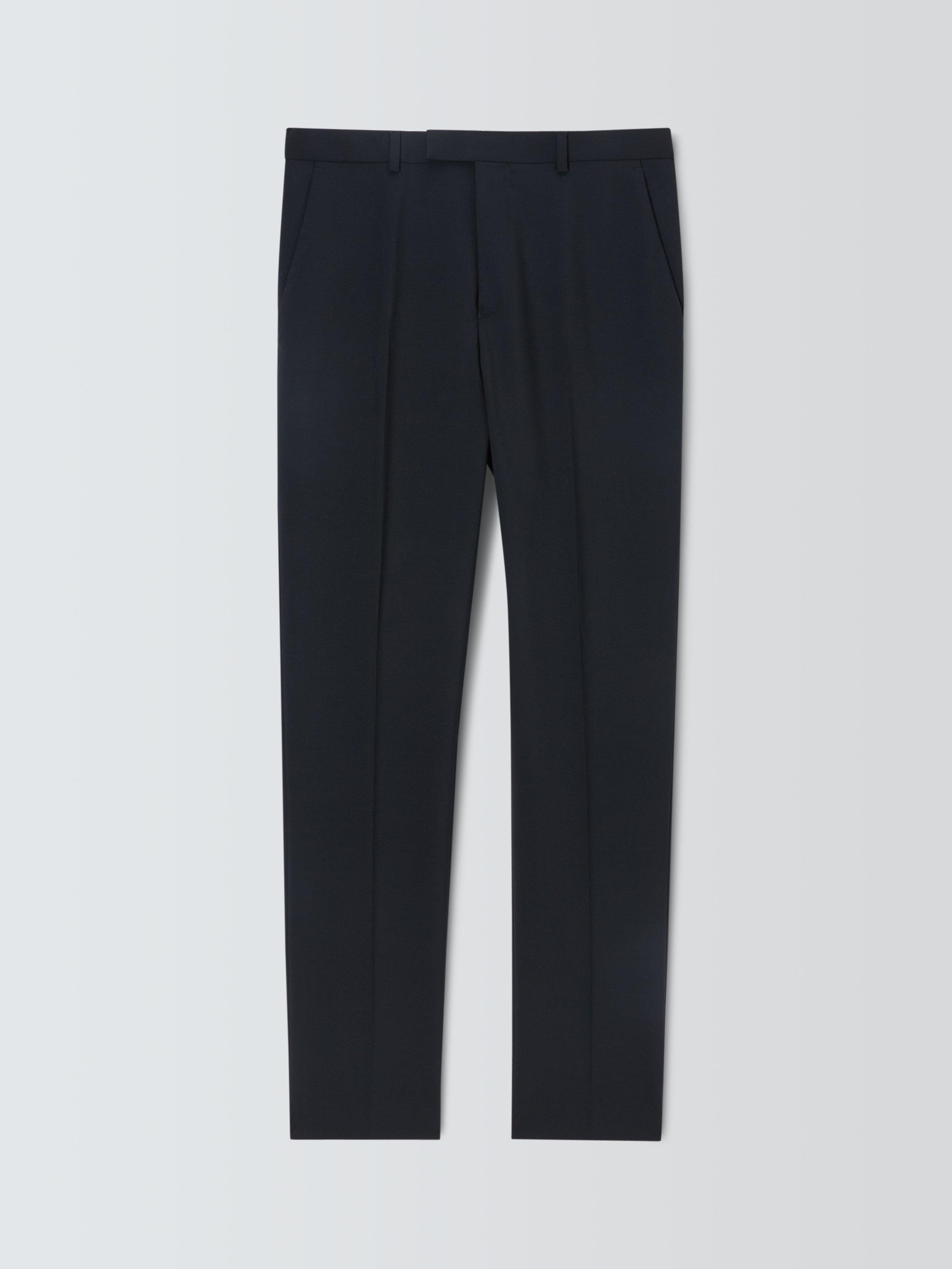 Kin Wool Blend Slim Fit Suit Trousers, Navy, 40S