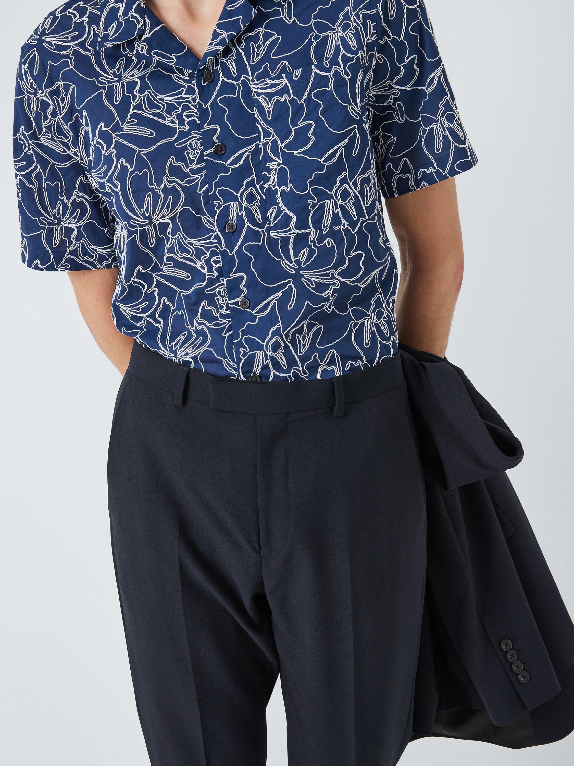 Product image 5 of 7, which shows Kin Wool Blend Slim Fit Suit Trousers, Navy, 40S