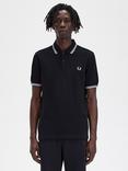 Fred Perry Twin Tipped Regular Fit Polo Shirt, Black/Multi