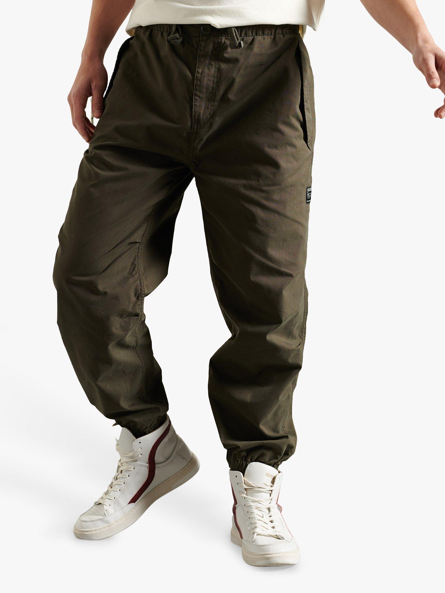 Superdry Parachute Grip Trousers, Olive Night