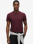 Superdry Organic Cotton Vintage Logo Slim Fit T-Shirt, Deepest Burgundy