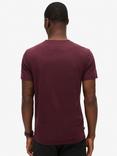 Superdry Organic Cotton Vintage Logo Slim Fit T-Shirt, Deepest Burgundy