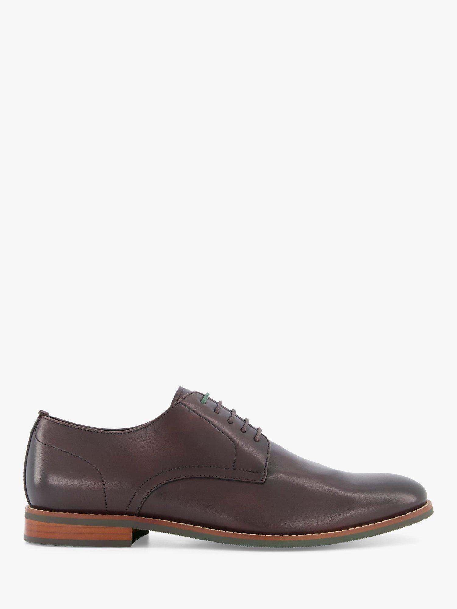 Dune Suffolks Leather Gibson Shoes, Brown-leather