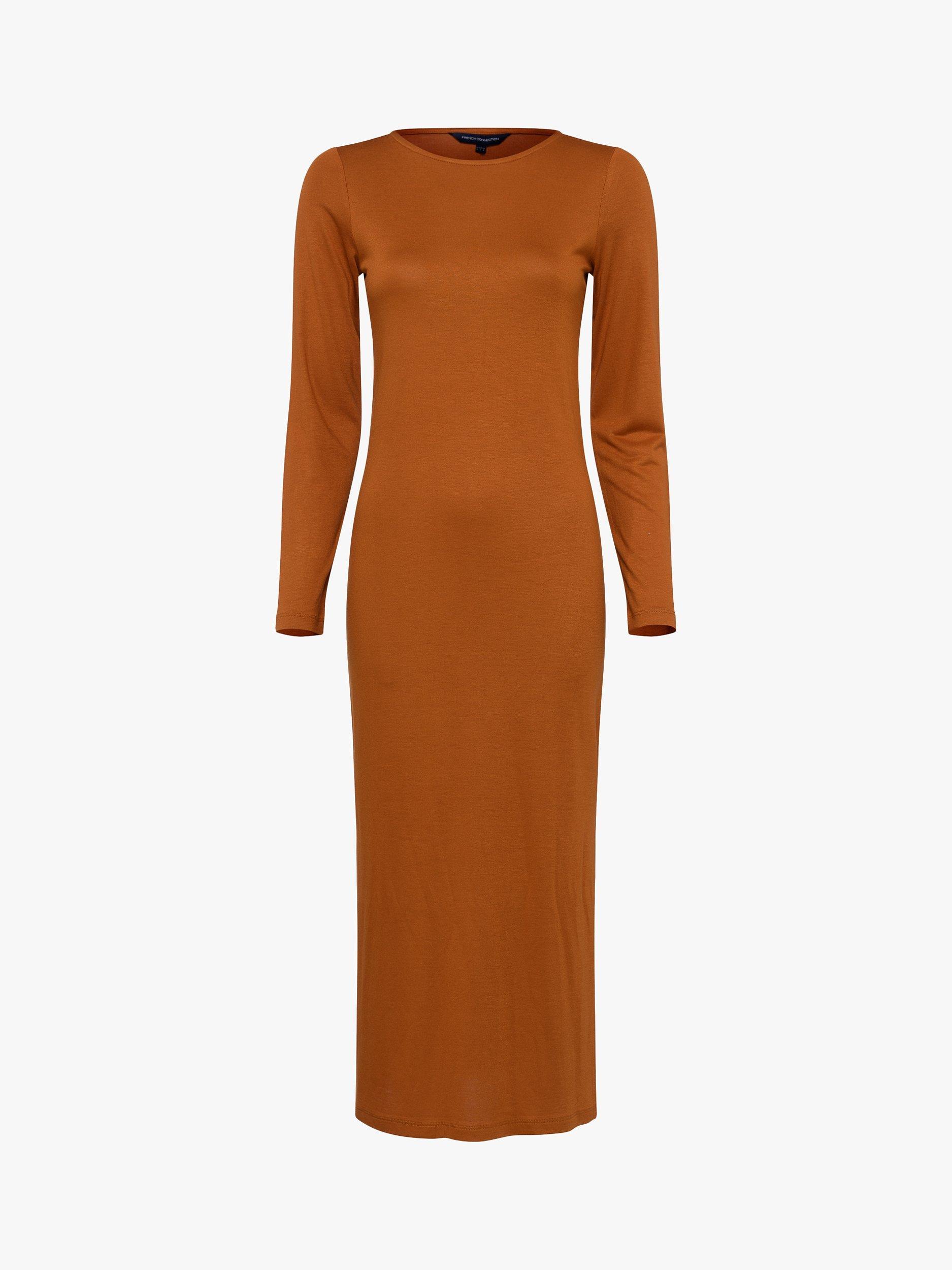 French Connection Mea Jersey Midi Dress, Glazed Ginger