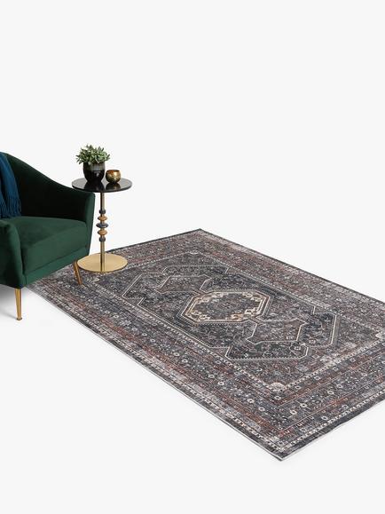 John Lewis Trio Medallion Rug, Blue - view 2, Blue