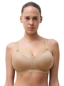 Chantelle Absolute Comfort Memory Foam Non Wired Bra, Nude Almond