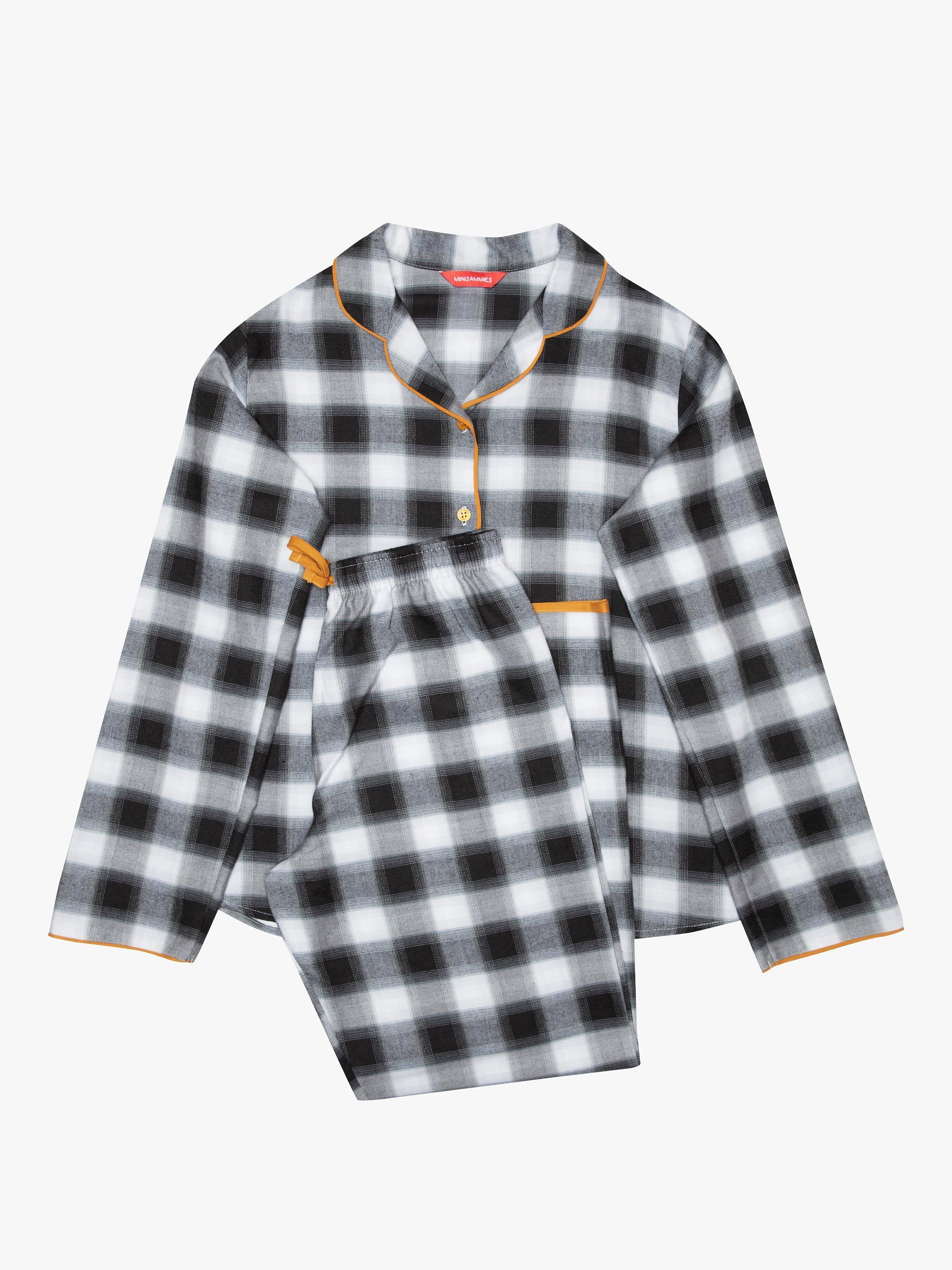 Product image 3 of 3, which shows Cyberjammies Kids' Annie Check Pyjama Set, Charcoal, 2-3 years