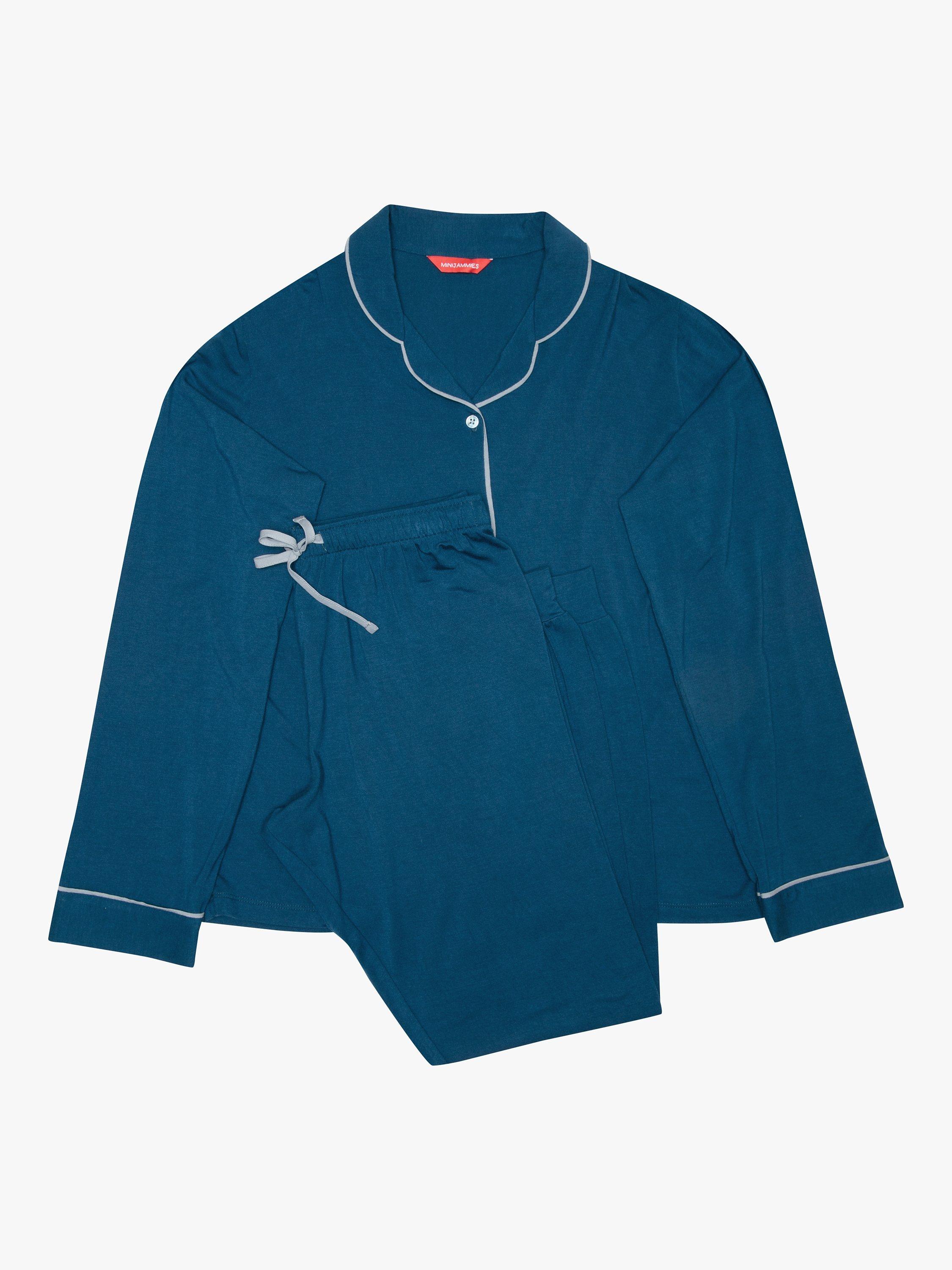 Product image 3 of 3, which shows Cyberjammies Kids' Maria Plain Pyjama Set, Teal, 2-3 years