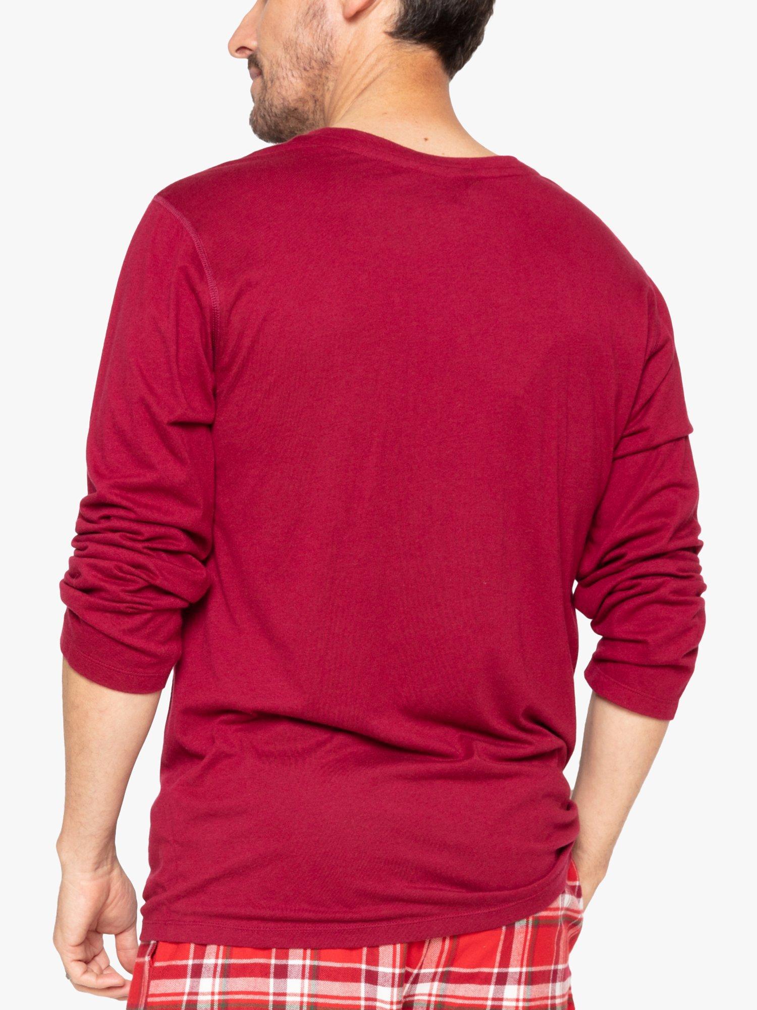 Product image 2 of 3, which shows Cyberjammies Jersey Long Sleeve Lounge T-Shirt, Burgundy, L