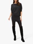 Phase Eight Becca Batwing Knitted Dress, Charcoal