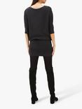 Phase Eight Becca Batwing Knitted Dress, Charcoal