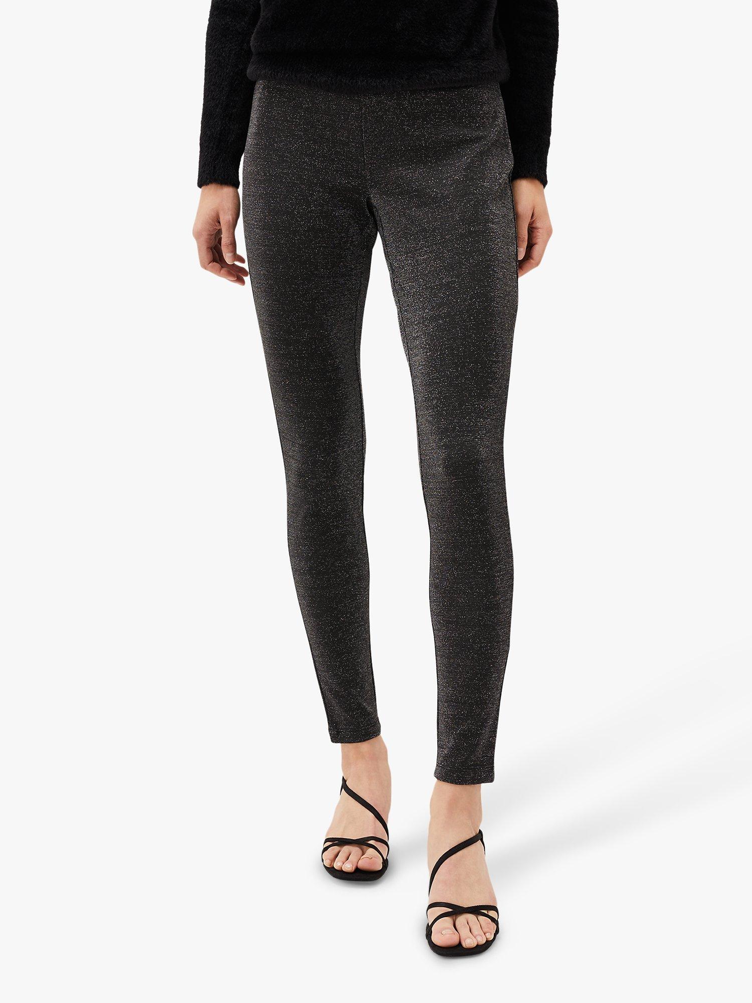 Phase Eight Amina Sparkle Jeggings, Black/Silver