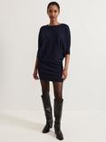 Phase Eight Becca Batwing Knitted Dress, Navy