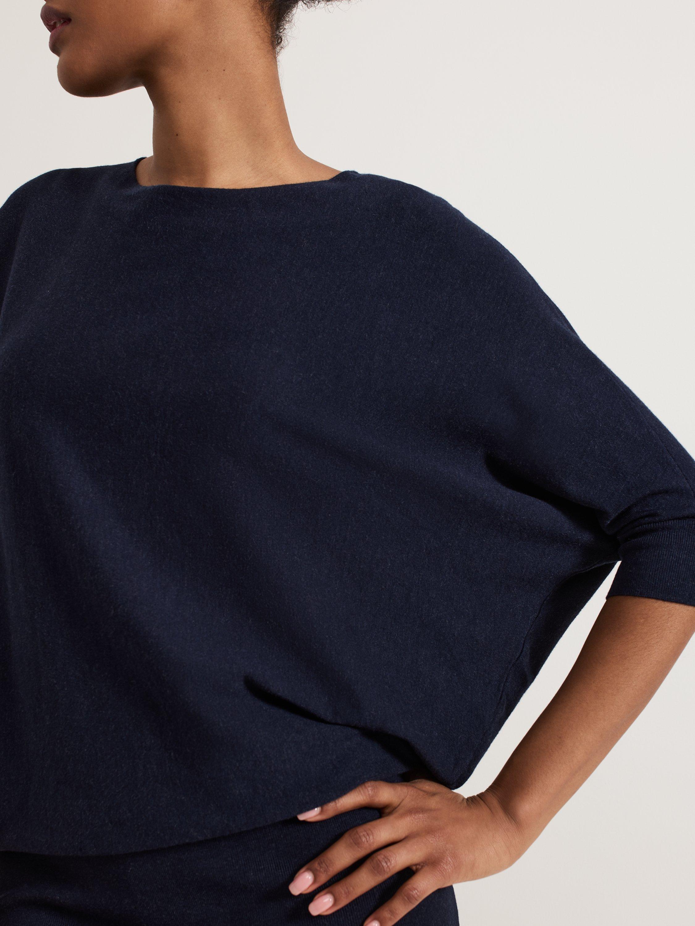 Phase Eight Becca Batwing Knitted Dress Navy