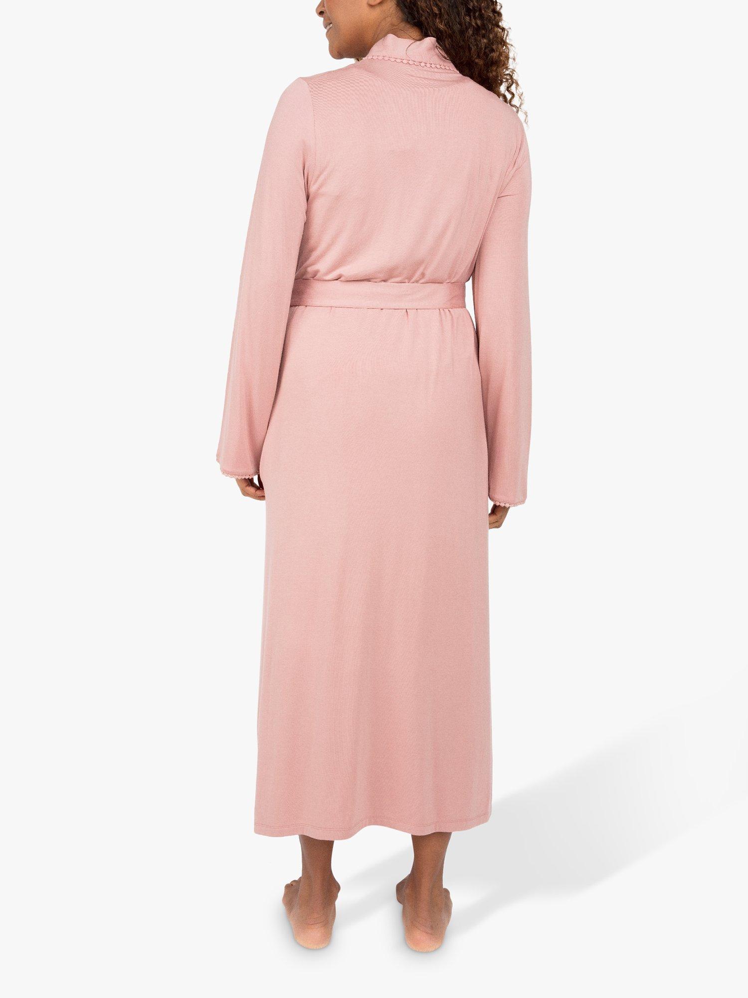Product image 2 of 3, which shows Cyberjammies Audrey Jersey Dressing Gown, Rose, 8