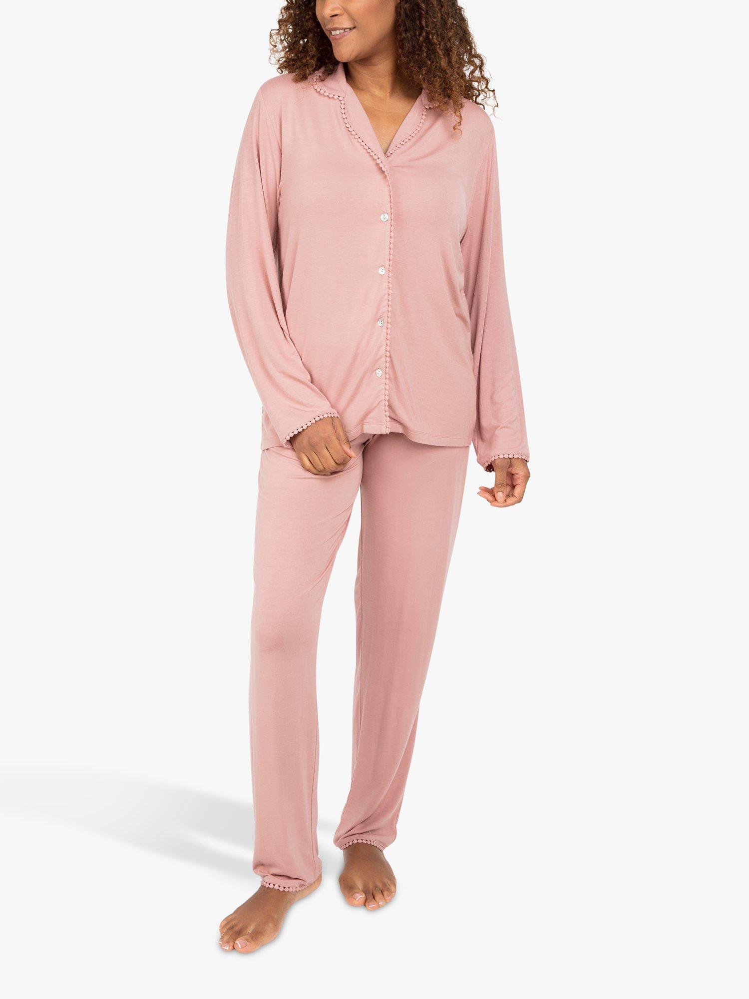 Product image 1 of 4, which shows Cyberjammies Audrey Jersey Pyjama Set, Rose, 8