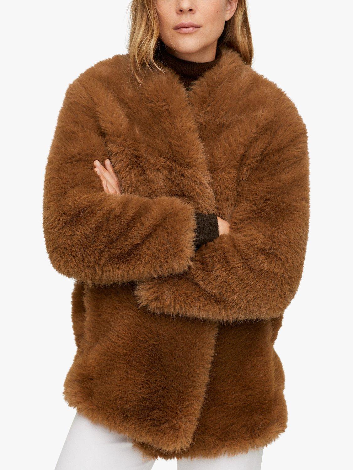 Mango Brilli Faux Fur Coat