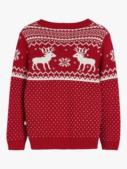 The Little Tailor Baby's & Kid's Christmas Fairisle Jumper - view 2, Red