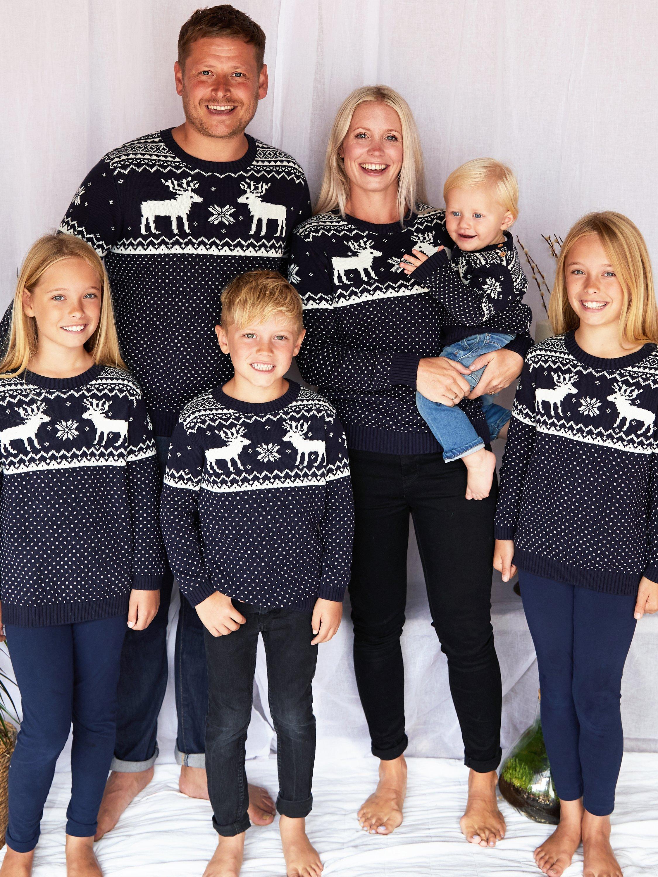 The Little Tailor Ladies Fairisle Christmas Jumper Navy