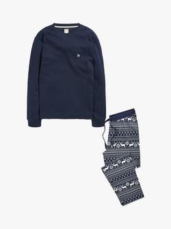 The Little Tailor Mens Christmas Pyjama Set, Navy