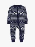 The Little Tailor Baby Christmas Fairisle Sleepsuit