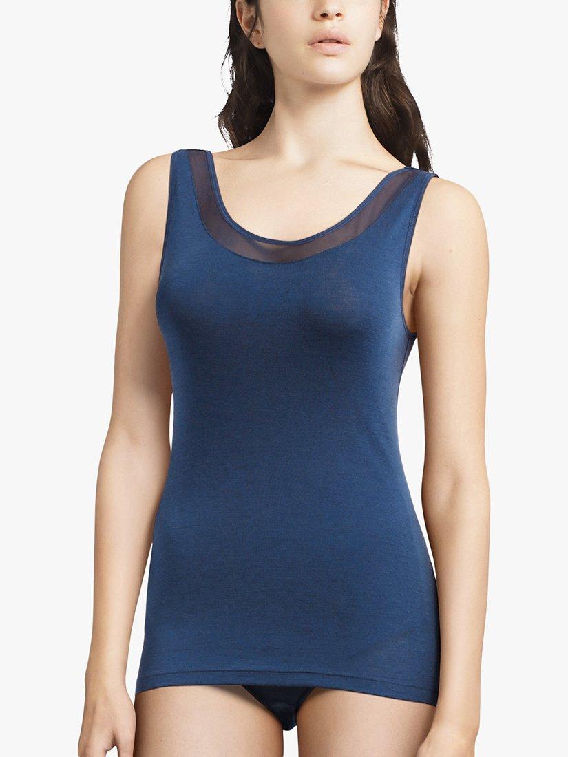 Femilet Juliana Thermal Vest Lounge Top, Night Blue