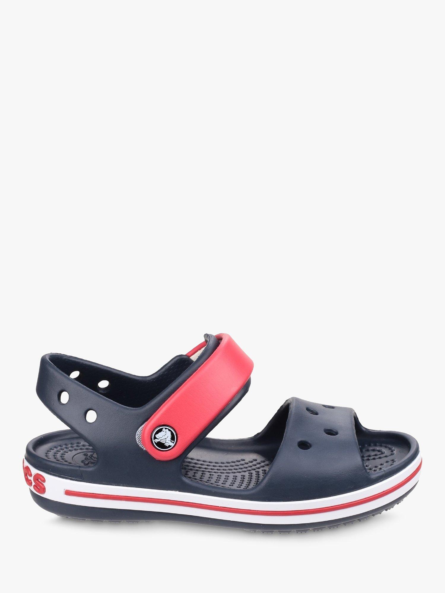 Crocs Kids' Crocband Sandals, Navy/Red, 4 Jnr