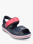 Crocs Kids' Crocband Sandals, Navy/Red