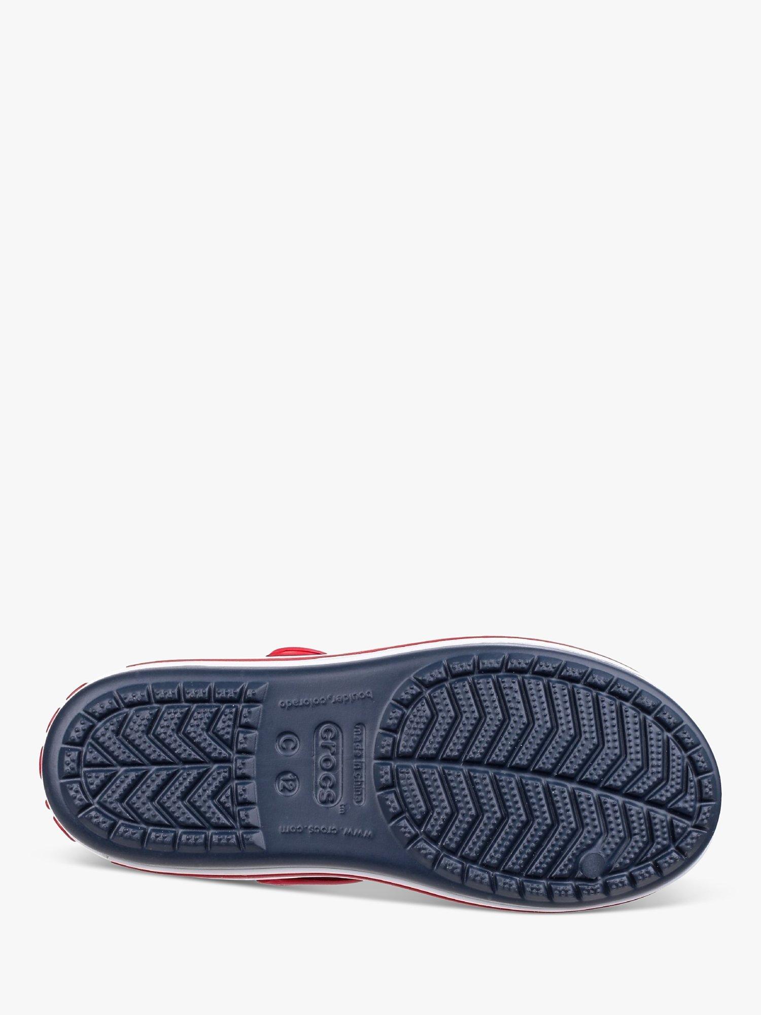 Crocs Kids' Crocband Sandals, Navy/Red, 4 Jnr