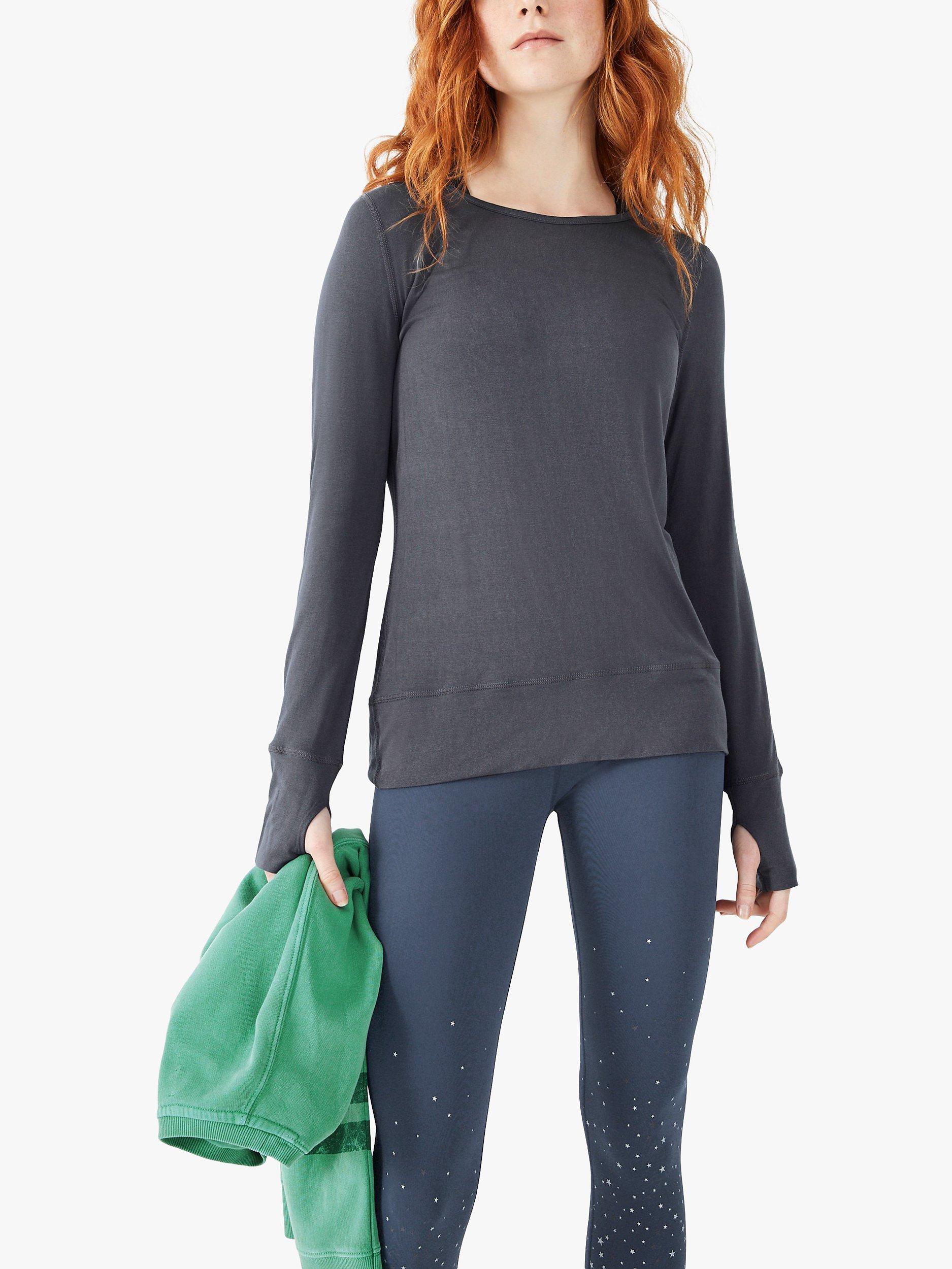 HUSH Rhea Active Open Back Top, Ebony
