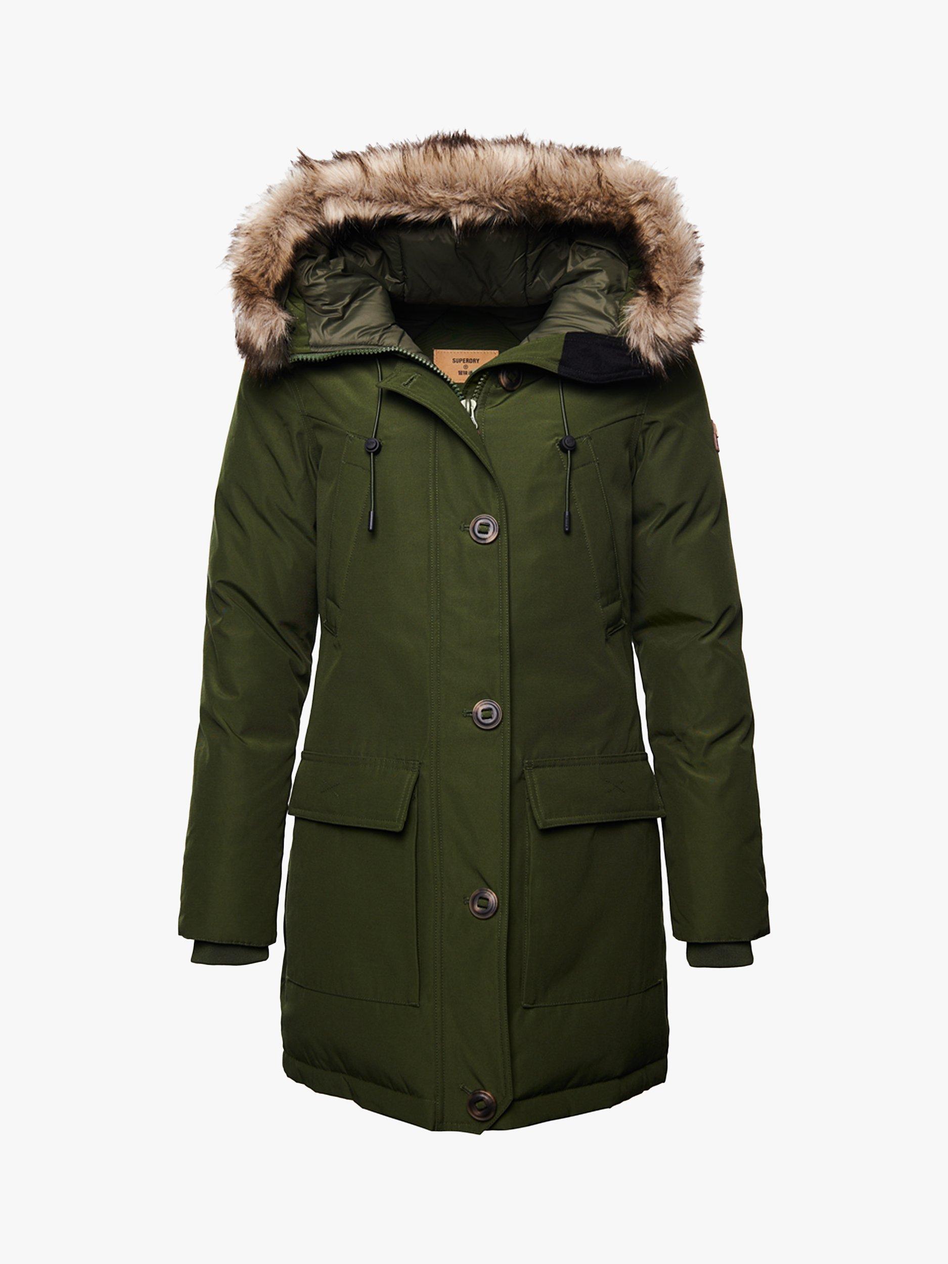 Product image 4 of 8, which shows Superdry Rookie Down Parka, Rifle Green, 6