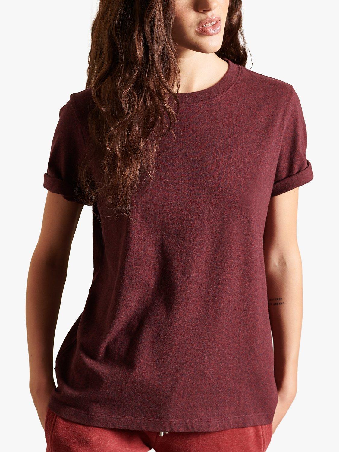 Superdry Organic Cotton Vintage Logo T-Shirt, Deepest Burgundy