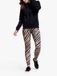 HotSquash All Day Animal Print Leggings, Camel/Multi