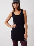 HUSH Longline Tank Top, Black