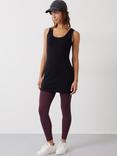 HUSH Longline Tank Top, Black