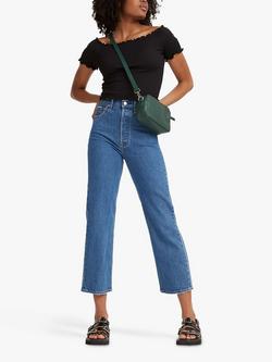 Levi's Ribcage Straight Cut Cropped Jeans, Jazz Pop, Jazz Pop
