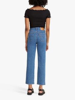 Levi's Ribcage Straight Cut Cropped Jeans, Jazz Pop - view 2, Jazz Pop