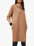 Phase Eight Paloma All-Over Stud Embellished Knit Coatigan, Camel