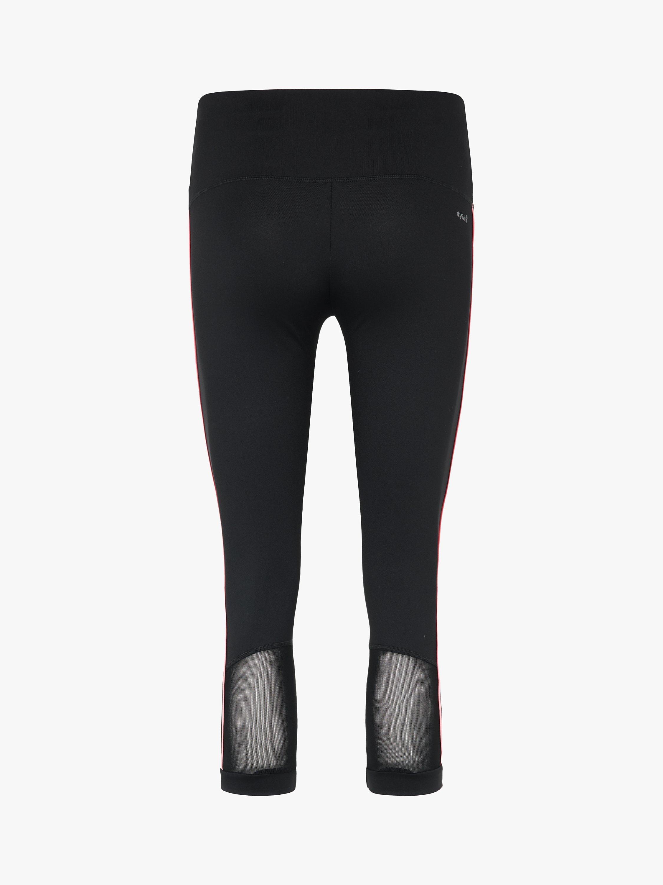 Product image 2 of 6, which shows Venice Beach Kimberly 3/4 Leggings, Black/Salmon, XS